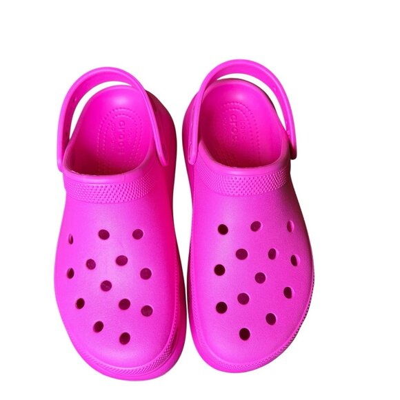 Crocs Classic Crush Clog Fuchsia Hot Pink Size W10 / M8 Platform Shoes Iconic - Picture 4 of 5